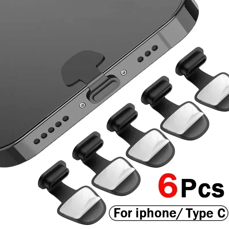 Cover Per Tappi Di Polvere In Silicone Per Apple Iphone Samsung S23 S22 S21 Porta Di Ricarica Ultra Anti-Polvere Dirt Plug Protezione Per Porta Usb Di