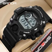 SANDA 326 Men's Electronic Watch Digital Movement Luminous Led Display Dial Outdoor Sports Waterproof Wristwatch for Male 1