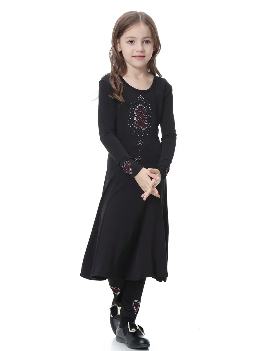 

Muslim Children Abaya Kids Long Dresses Girl Dress Robe Gowns Kimono Jubah Ramadan Middle East Arab Islamic Clothing