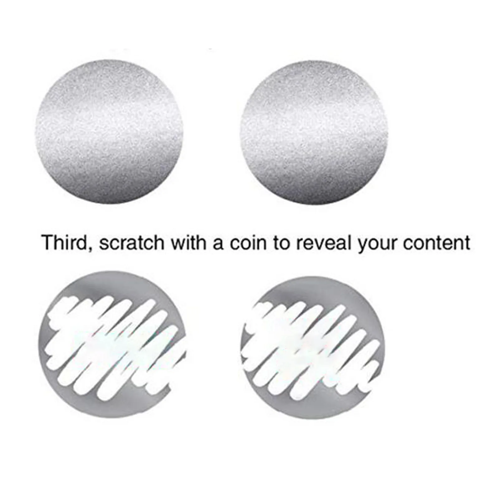 

Brandnew Party Activity Scratch Off Sticker Round Labels 2.5cm 300 Pieces/roll Adhesive Sticker Card Decoration