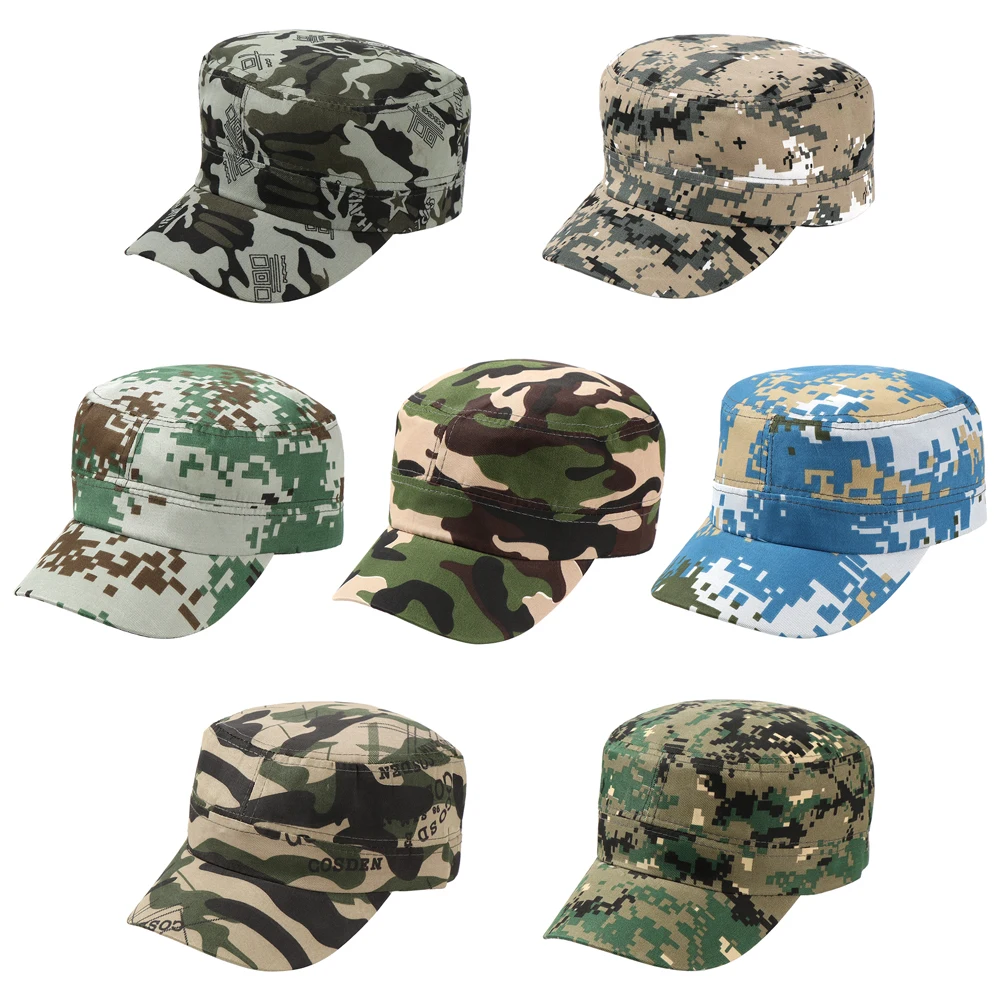 Adjustable Military Hat Men Women Army Cap Fishing Headwear Baseball Cap Casual Flat Top Caps Outdoor Breathable for fishing hat baseball cap etc