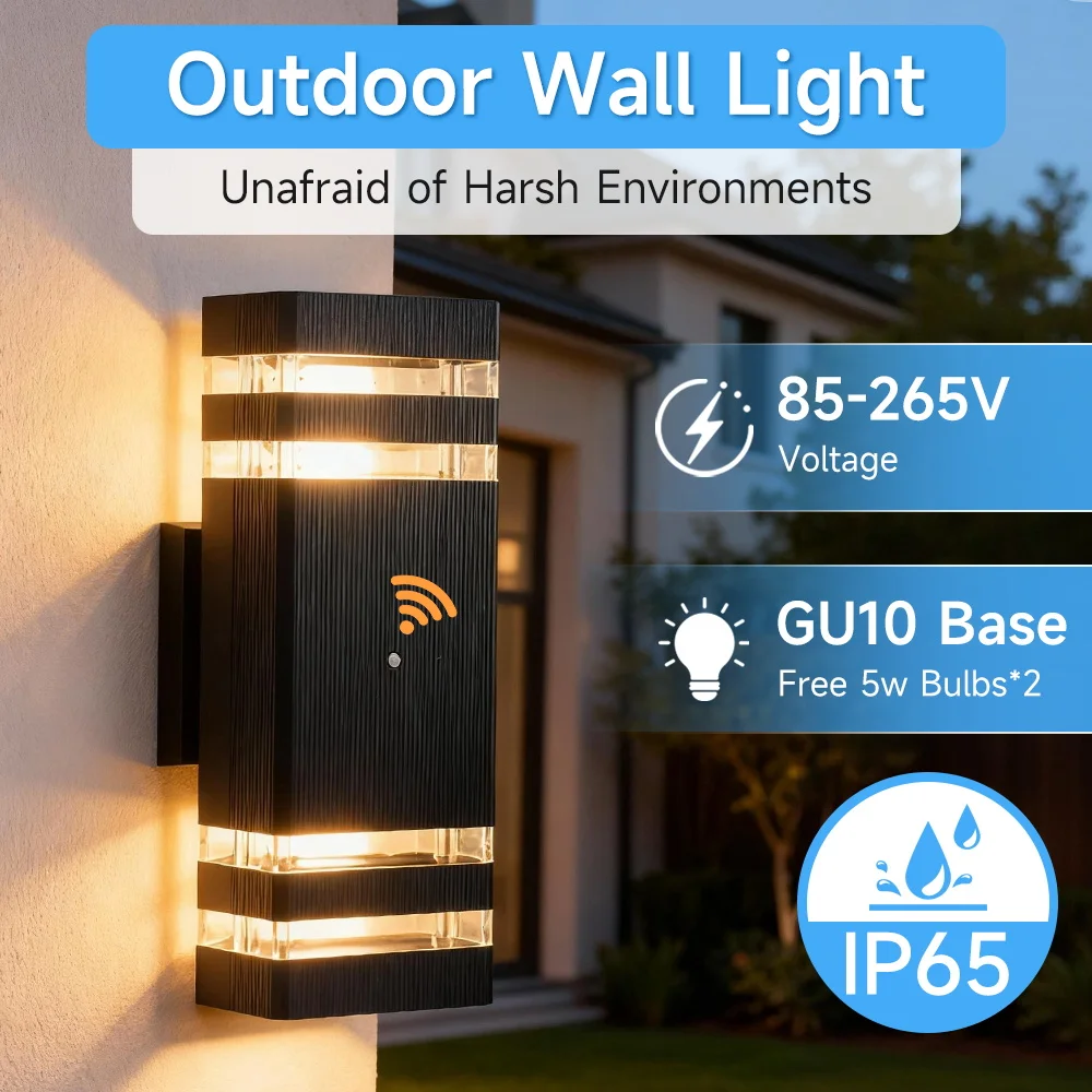 Weatherproof Motion Sensor LED Wall Sconce