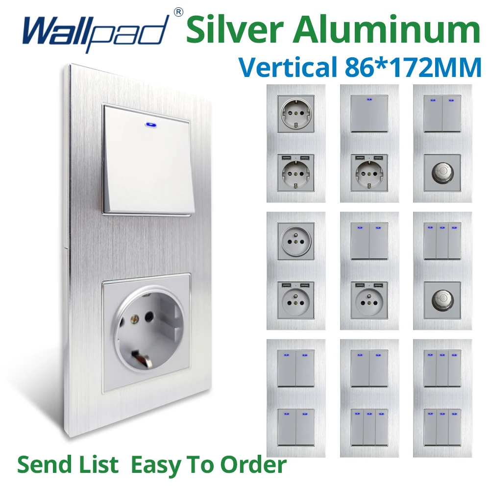 Aluminum Wall Light Switch Dimmer | Wall Socket Usb Wallpad ...