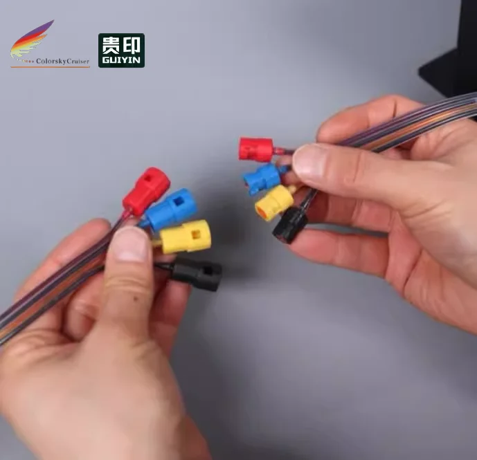 (ACC-43) 2.8mm*1.4mm 4색 잉크 공급 시스템용 간편 커넥터 CISS 파이프라인 호스 연장, 연결 및 이동