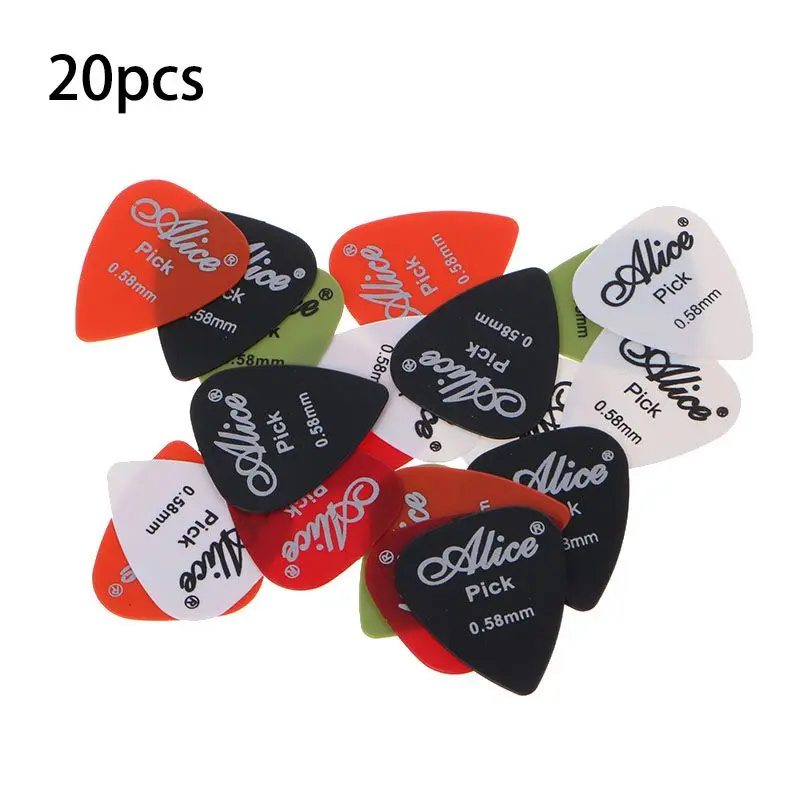 20PCs 0.58mm Smooth Nylon Guitar Picks Pick Plectrum Durability