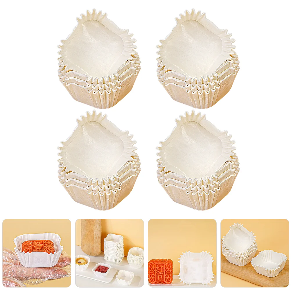 

White Cupcake Liners Square Brownie Baking Cups Pan Liners Mini Cake Pans Cupcake Wrappers Muffin Cases Wedding Birthday