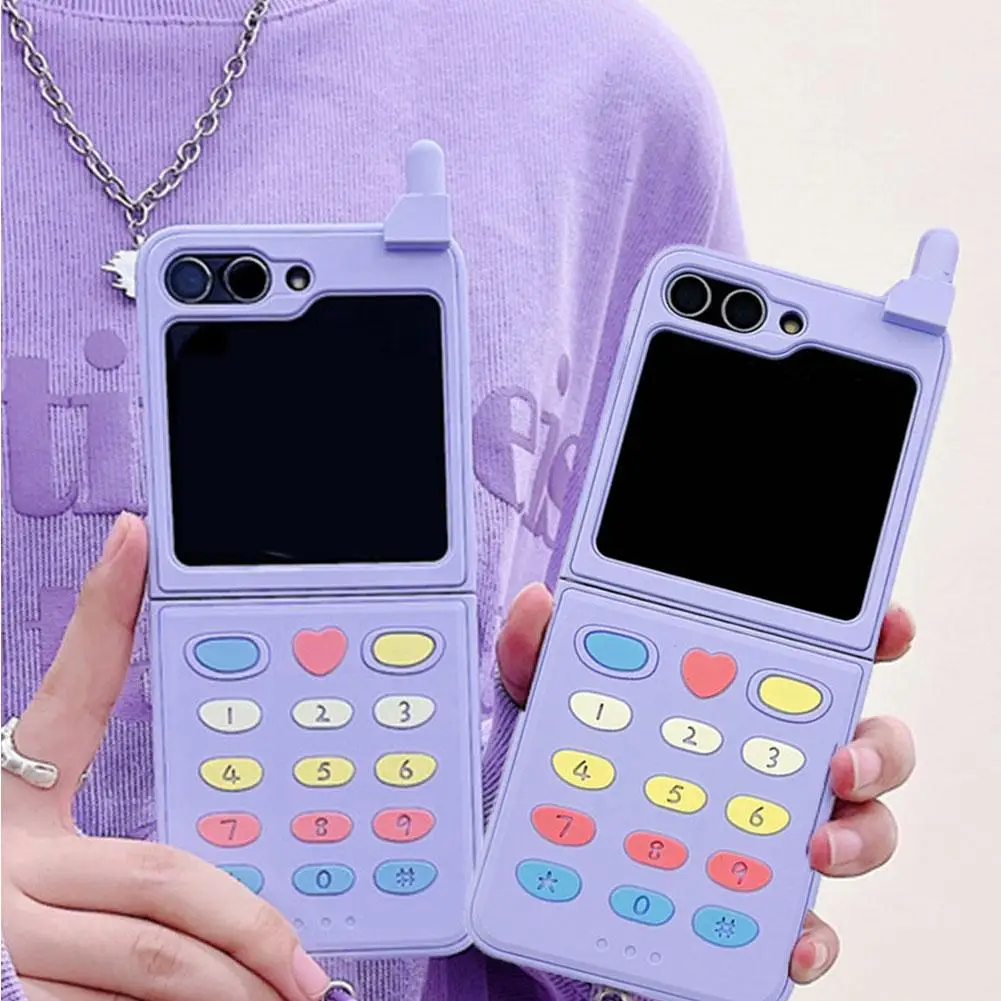 

3D симпатичная антенна игра мальчик геймпад Ретро Классический чехол для телефона для Samsung Galaxy Z Flip5 Flip 5 Жесткий ПК