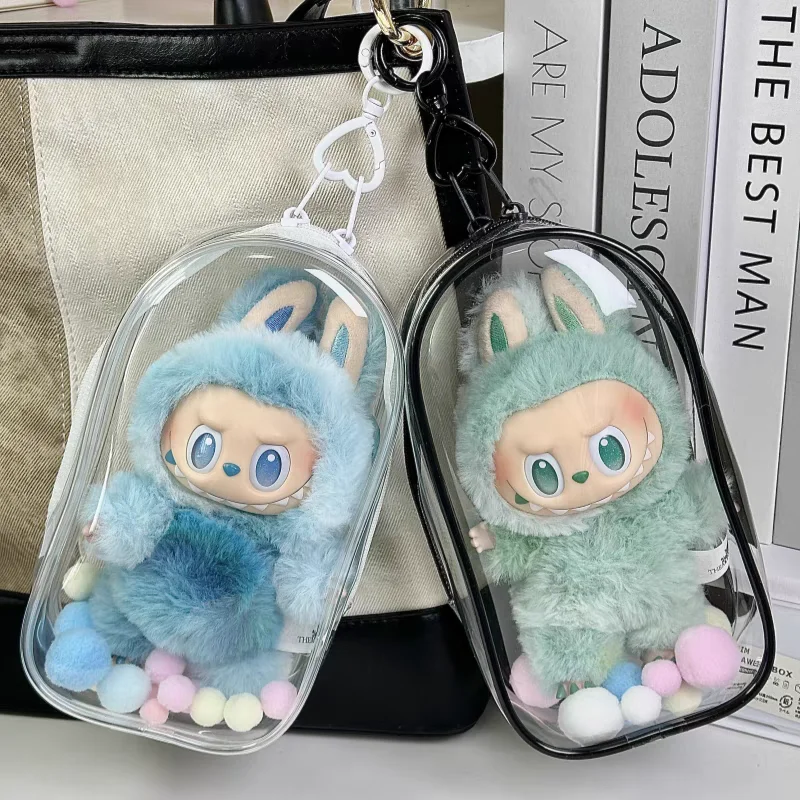 Labubu Transparent Protector Case – Display & Storage Bag for 15/17cm V2/V3 Doll Outfit Accessories (Only Case) 1