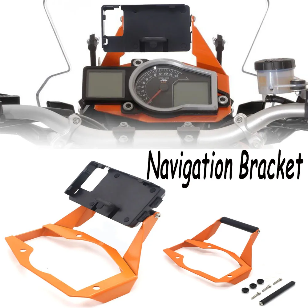 For 1050 1090 1190 Adventure Adv Phone Navigation  Orange Black Motorcycle Bracket Mount Smartphone Gps Holder