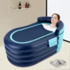 Inflatable Portable Bathtub Water Tub Folding PVC Adult Spa Bath Bucket 140*84cm 3