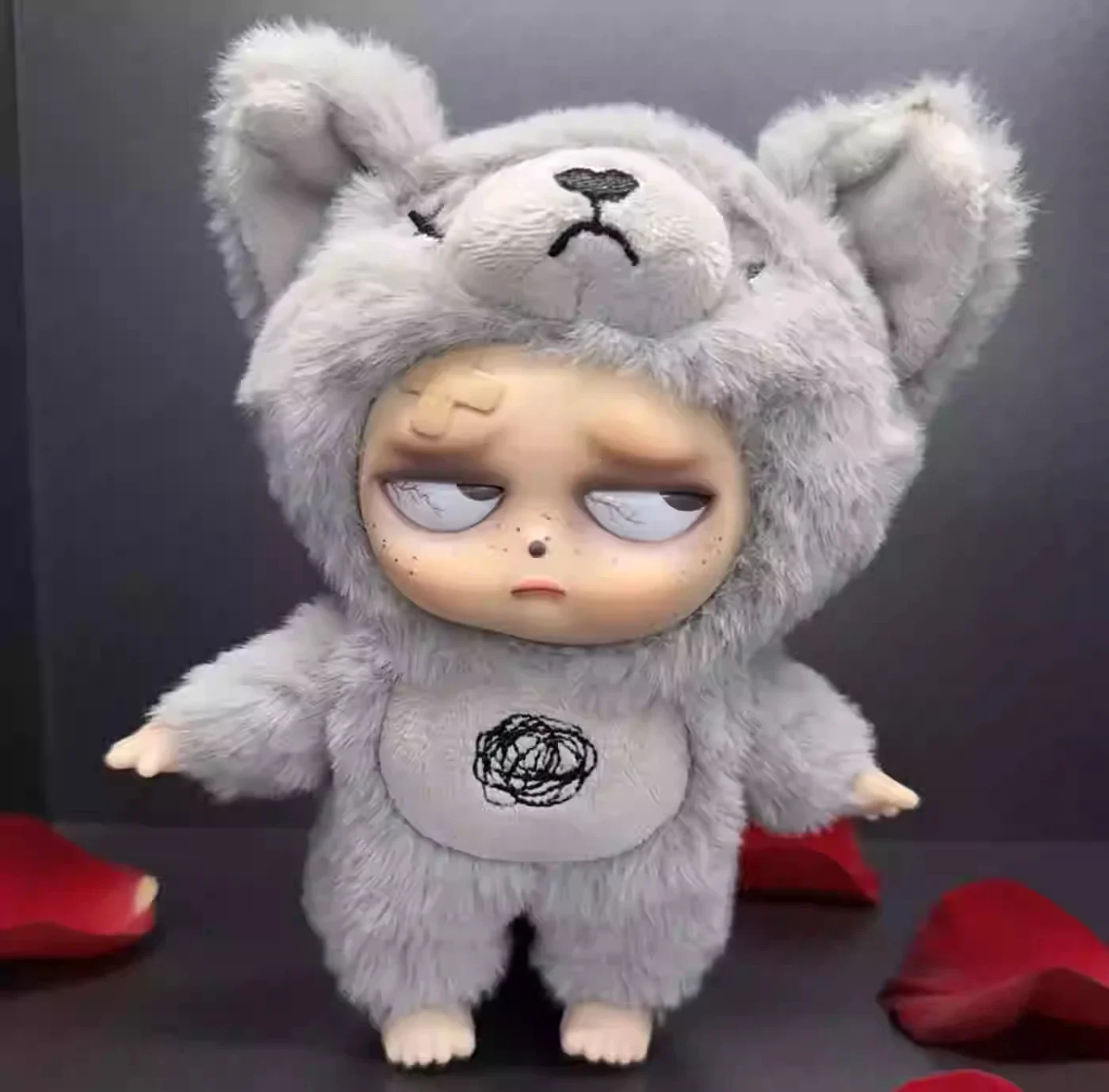 Sleepless Grumpipi グランピピ グレー 正規品 眠れないグランピピ不眠症ウォーキングキッドビニールフェイス