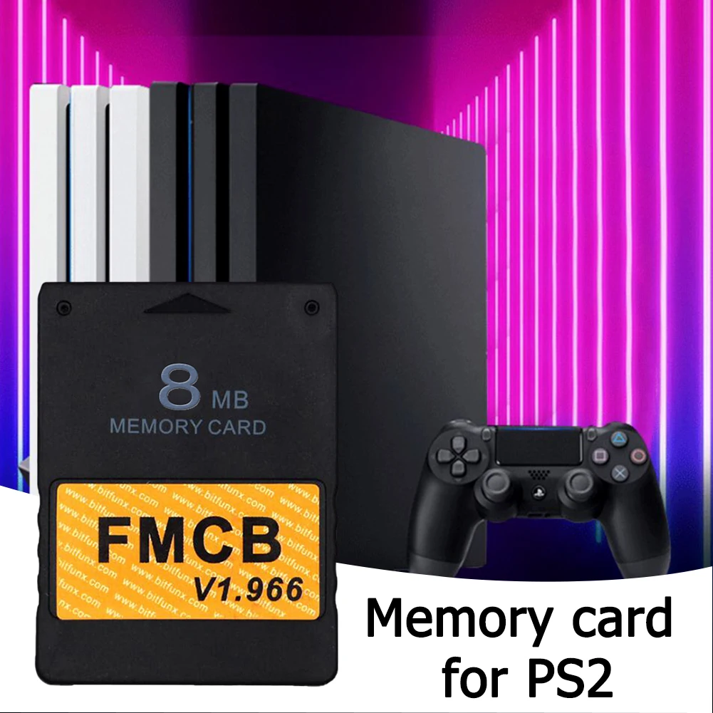 FMCB v1.966 Memory Card for Sony PS2 Game Console 8MB/16MB/32MB/64MB Free McBoot Game Saver for Playstation2 Fat Consoles