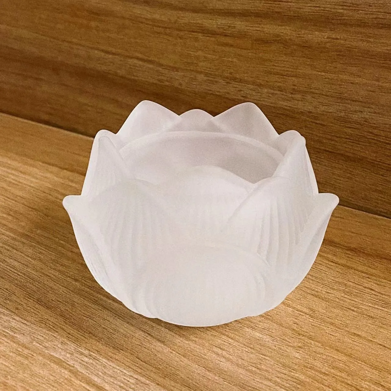 Glass Lotus Candle Holder for Home Decor