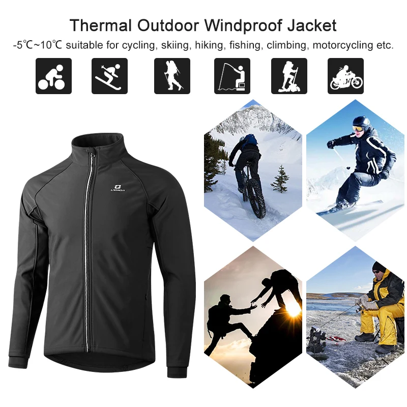 LAMEDA Men&lsquo;s&rsquo; Cycling Jackets Lightweight Winter Bike Windbreaker Bicycle Jacket Man Reflective Strips MTB Cycling Clothing