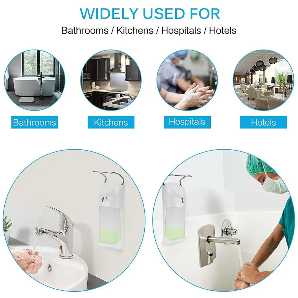 

Wall Mounted Elbow Press Foam Dispenser Hanging Cleaning Foaming Machine Refillable Bottle Dispensing for Home Toilet