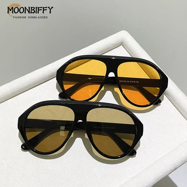Mode pilote surdimensionné lunettes de soleil lunettes femmes marque de luxe concepteur lunettes de soleil hommes femmes grand cadre nuances à la mode UV400 1