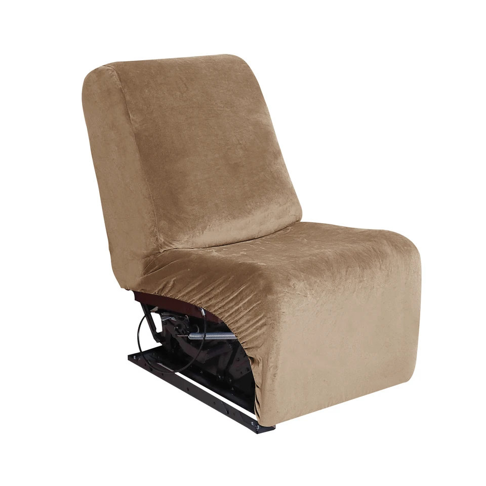 Plush Velvet Recliner Slipcover for Sectional Sofas