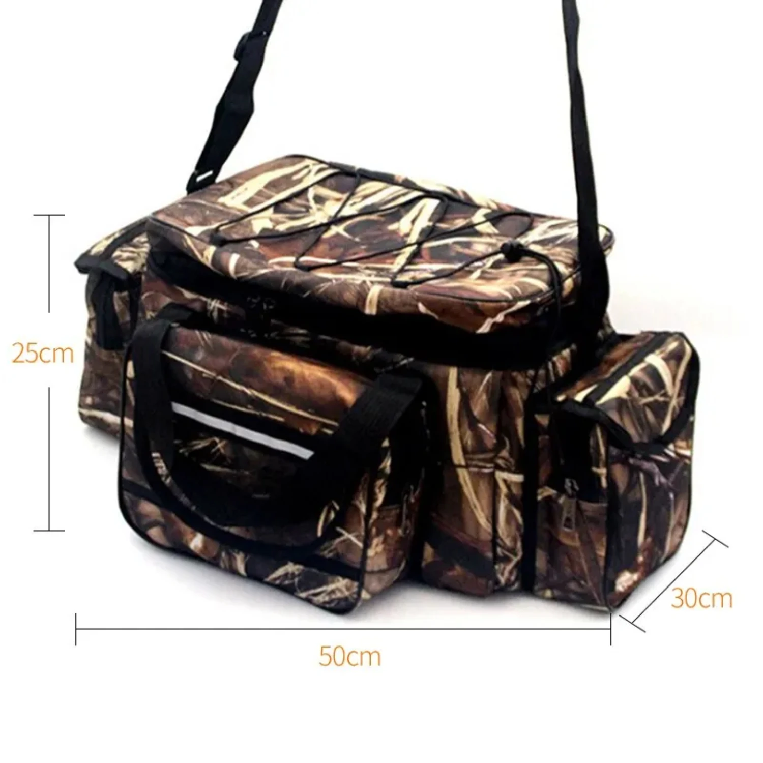 Waterproof Fishing Nylon Large Capacity Multi Purpose Fishing Tackle Two Layer Waterproof Outdoor Shoulder Bags