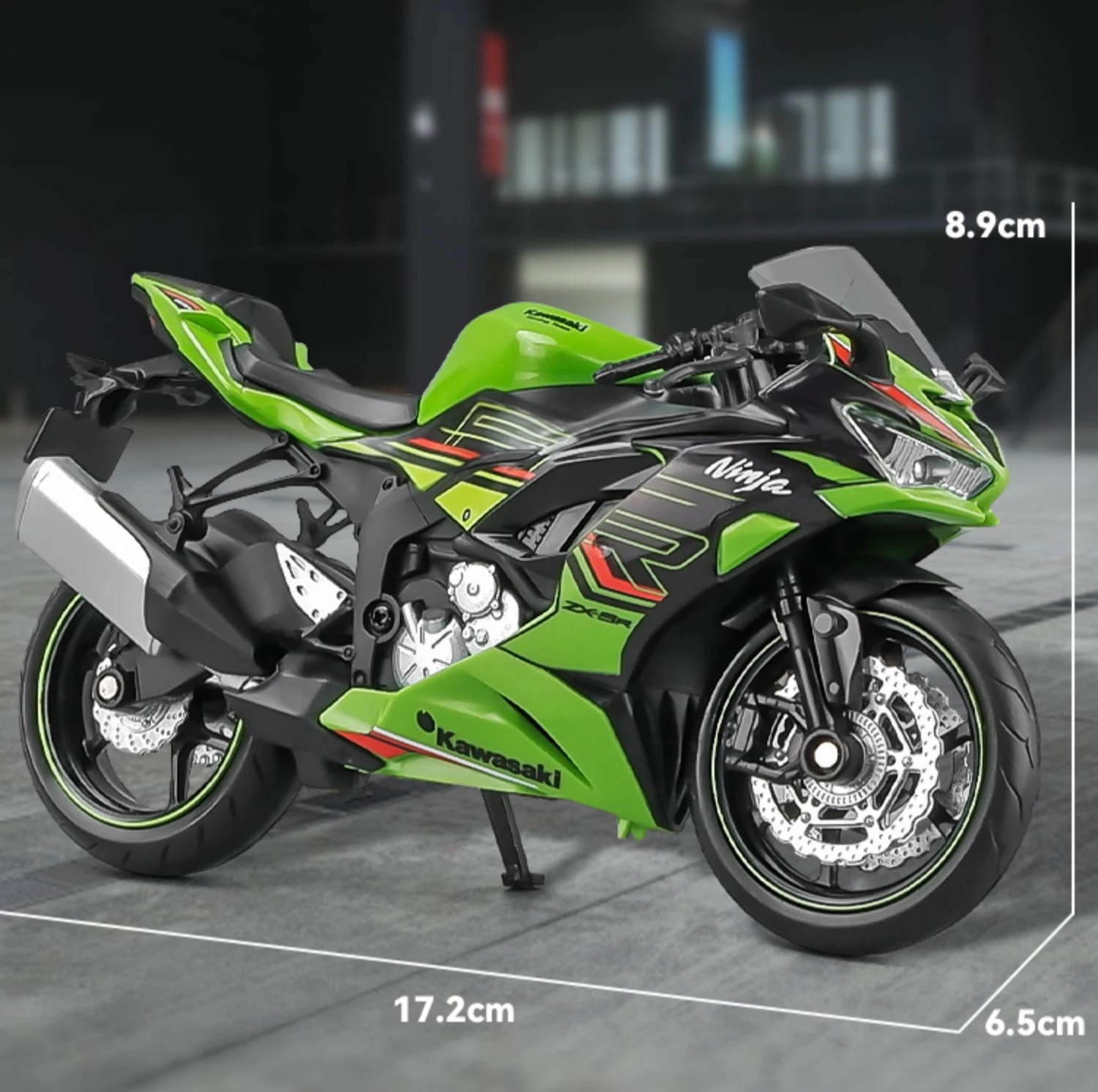 Kawasaki Ninja ZX6R ZX-6R 1:12 Ölçekli Model Motosiklet 