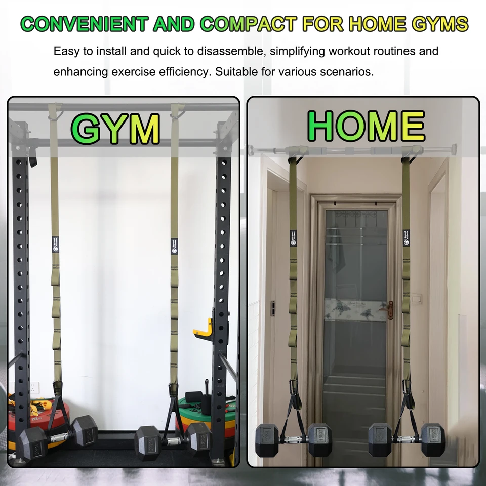 Portable Weight Lifting Assistance Hangers Dumbbell Spotter Straps ...