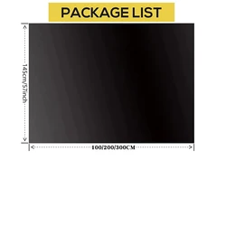 Total Blackout Privacy Window Film - Ultra Dark Window Covering for Complete Light Blockage (No Full Tool set)