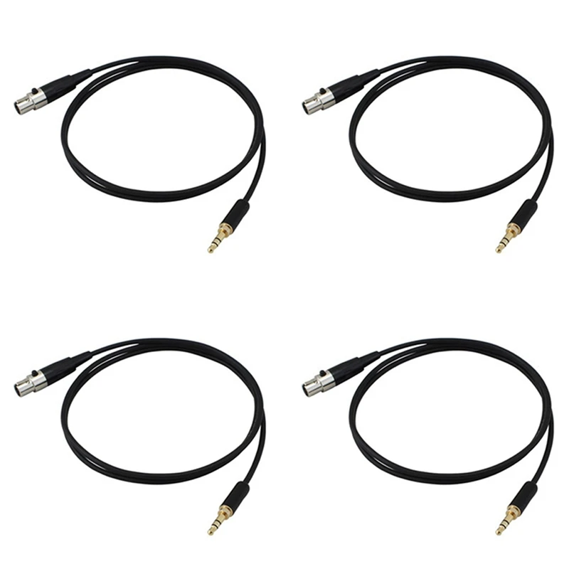 

4 шт., разъем 3,5 мм на 3Pin Mini XLR Female для BM800 ПК, микшер для наушников, микрофона, стереокамеры, усилителя 0.