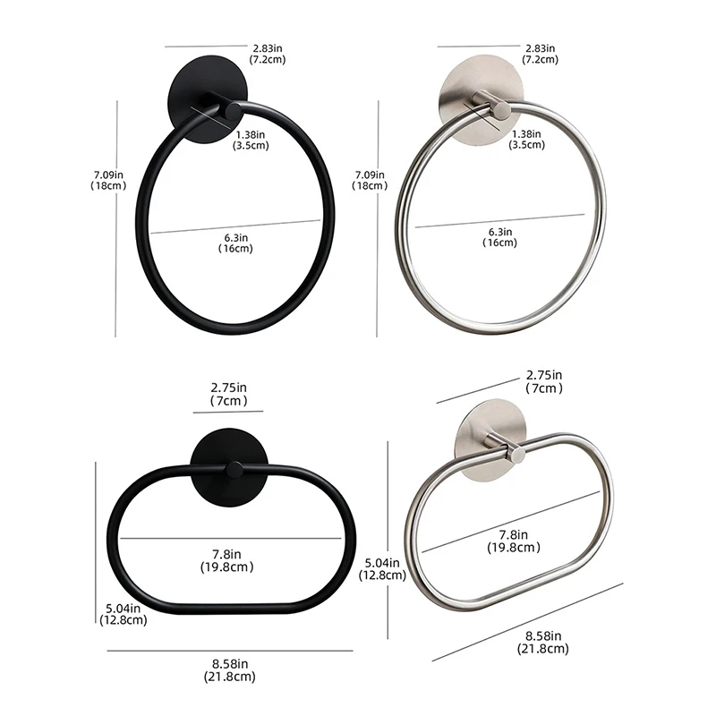Self-Adhesive Toilet Paper Holder Bathroom Stainless Towel Holder Toilet Punch-free Roll Paper Kitchen Hook Storage Rack bathroom towel holder