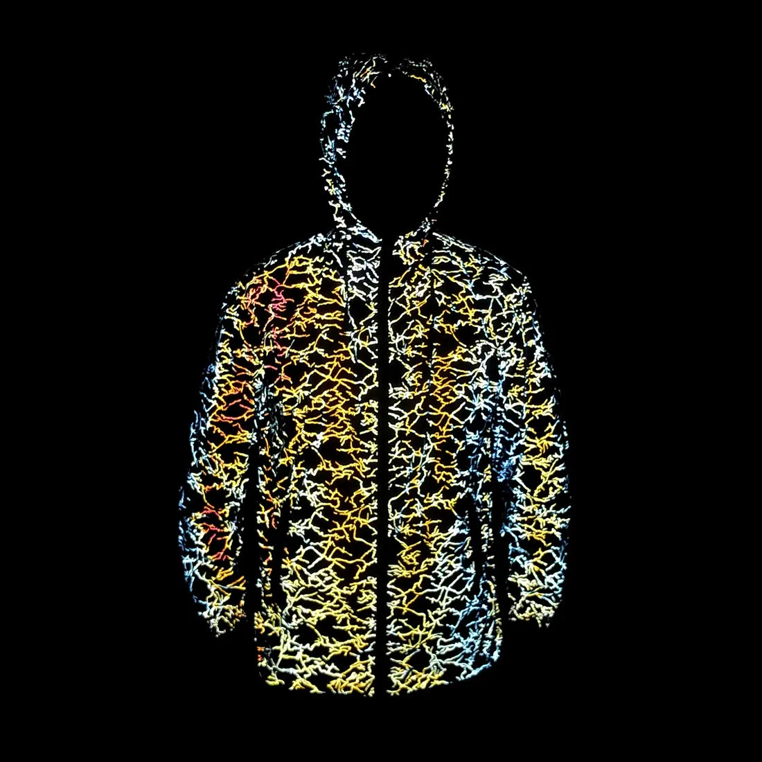 Holographic Reflective Hooded Windbreaker Jacket 3