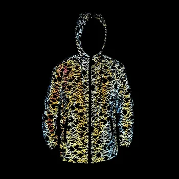 Holographic Reflective Hooded Windbreaker Jacket 3