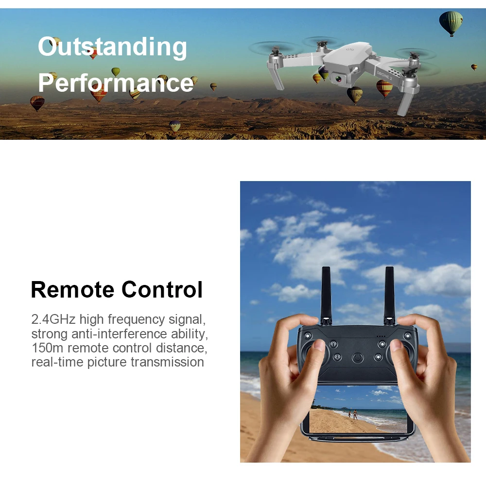 E68 RC Drone 4K HD 1080P Professional Anti-shake camera WIFI FPV Drone Foldable Quadcopter Image Transmission Helicopter Toys world tech toys helicopter