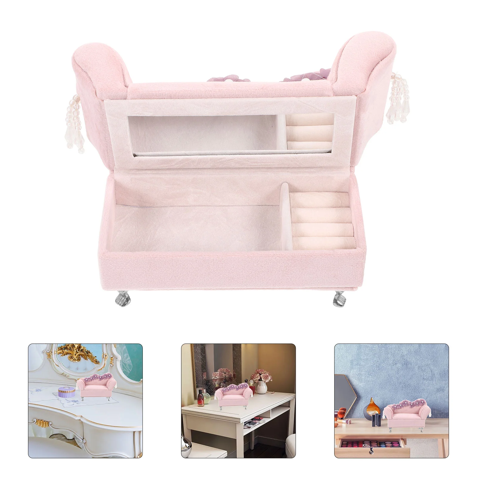 

Sofa Jewelry Storage Box Decorative Case Trinket Creative Toy Room Couch Small Boxes Organizer
