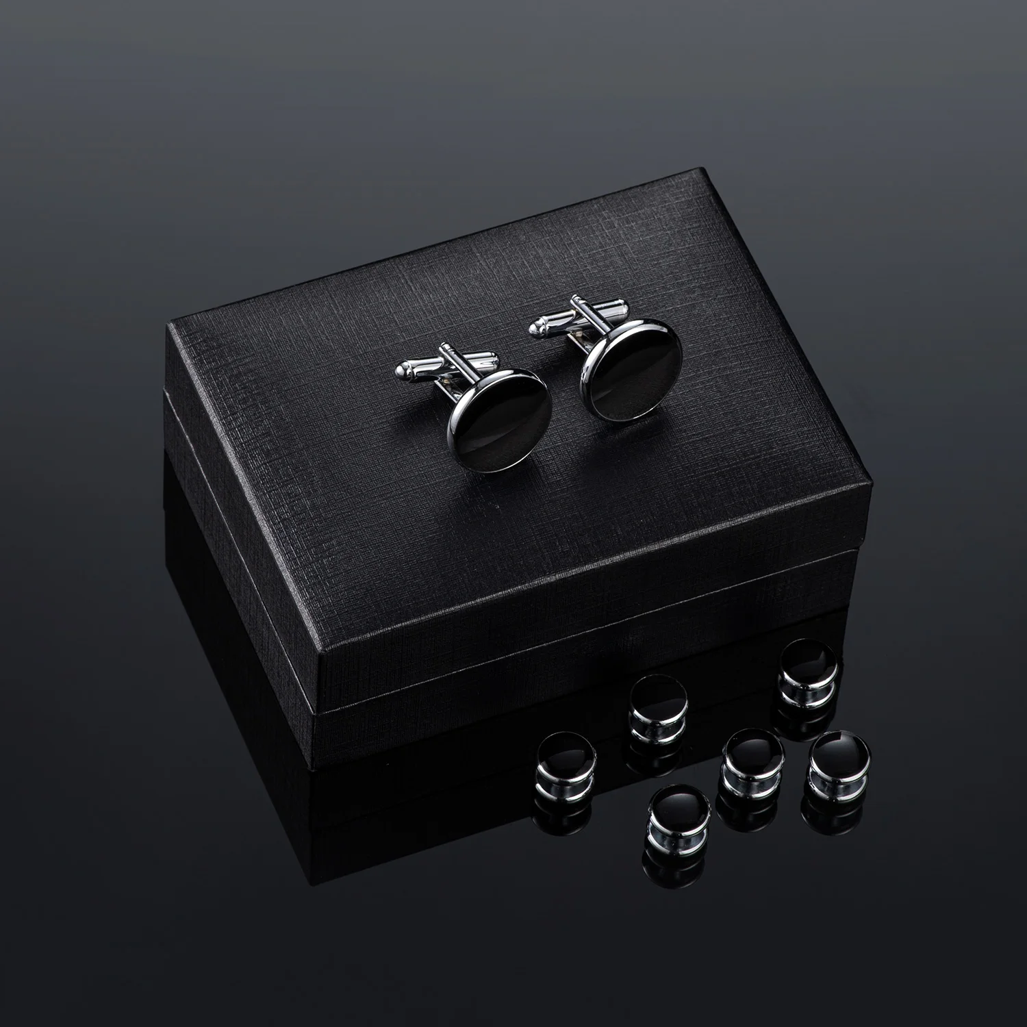 Men Wedding Accessories Wedding Cufflinks Tuxedo Studs Set for Men Accessories 1Pair Cufflinks and 6 PCS Tuxedo Studs Husband's Shirt Wedding Guest GIft