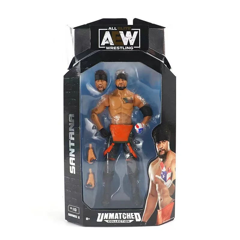 Santana Wwe/Aew /Wwf/Wcw Collezione Rara Pvc All Elite Wrestling Matched Collection Series Action Figures 6'