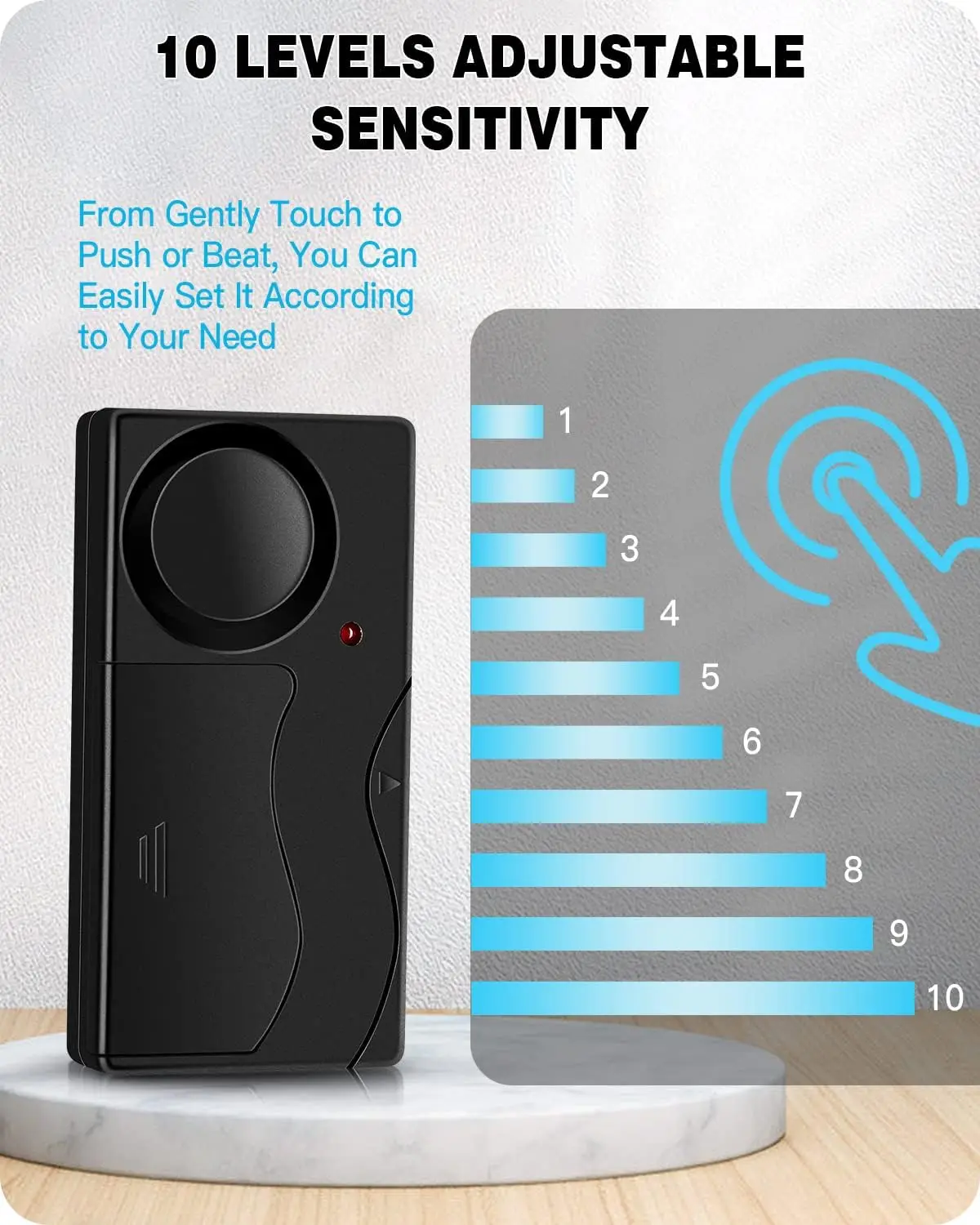 Security alarm Camluxy Anti-Theft 110db Loud Door and Window Alarm Wireless Vibration Remote Control Bicycle Sensors