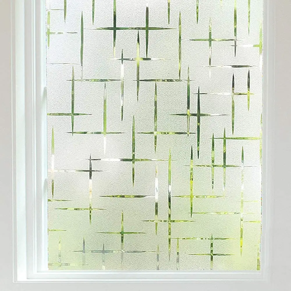 Window Privacy Film,Window Film,Window Sticker,Frosted Non-Adhesive Static-Cling Privacy Decorative Window Film for Home