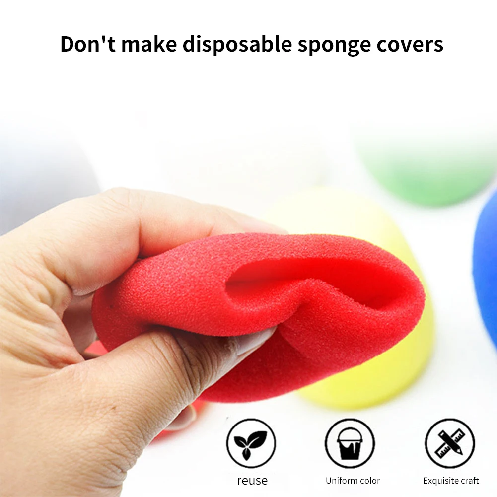 10Pcs Microphone Foam Cover Handheld Stage Windscreen Sponge Cover Foam Protective Cap for KTV DJ Mic Sleeve