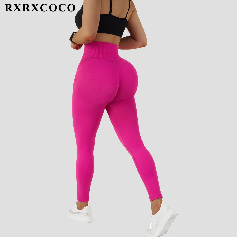 RXRXCOCO Fitness Women Leggings Push UP Sport Seamless Leggings High Waist  Tie Dye Yoga Sportswear Workout Push Up Gym Pants