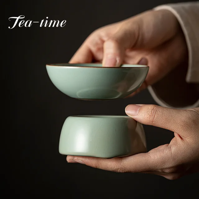Azure Porcelain Tea Infusers Teaware Tool Ru Kiln Ceramic Tea Filter Ceramics Tea Set Chinese Accessories Tea Strainer Leakage