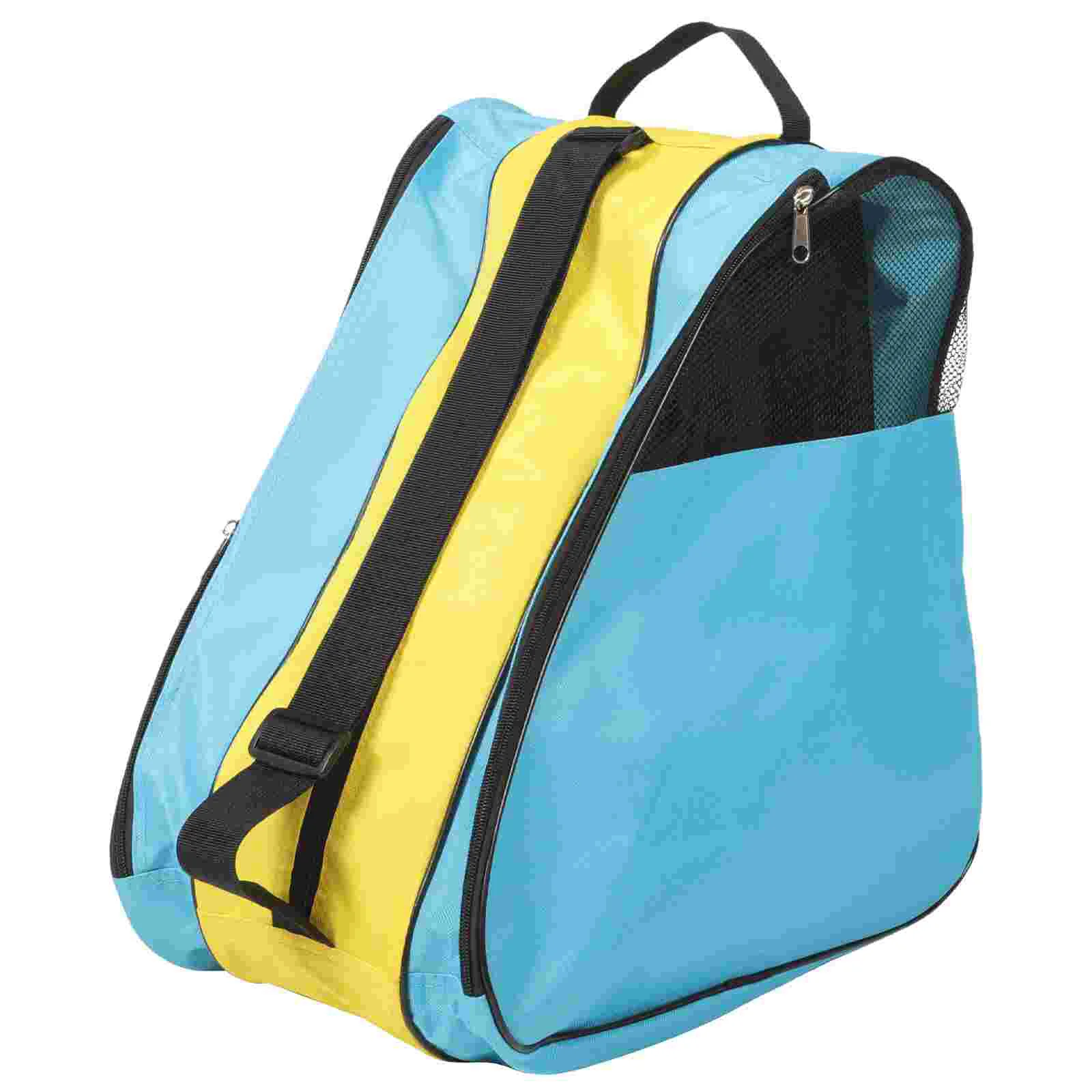 

Сумка для хранения роликов для коньков, рюкзак на плечо (синяя сумка для аксессуаров для женщин, сумки для обуви, органайзер, встроенный женский