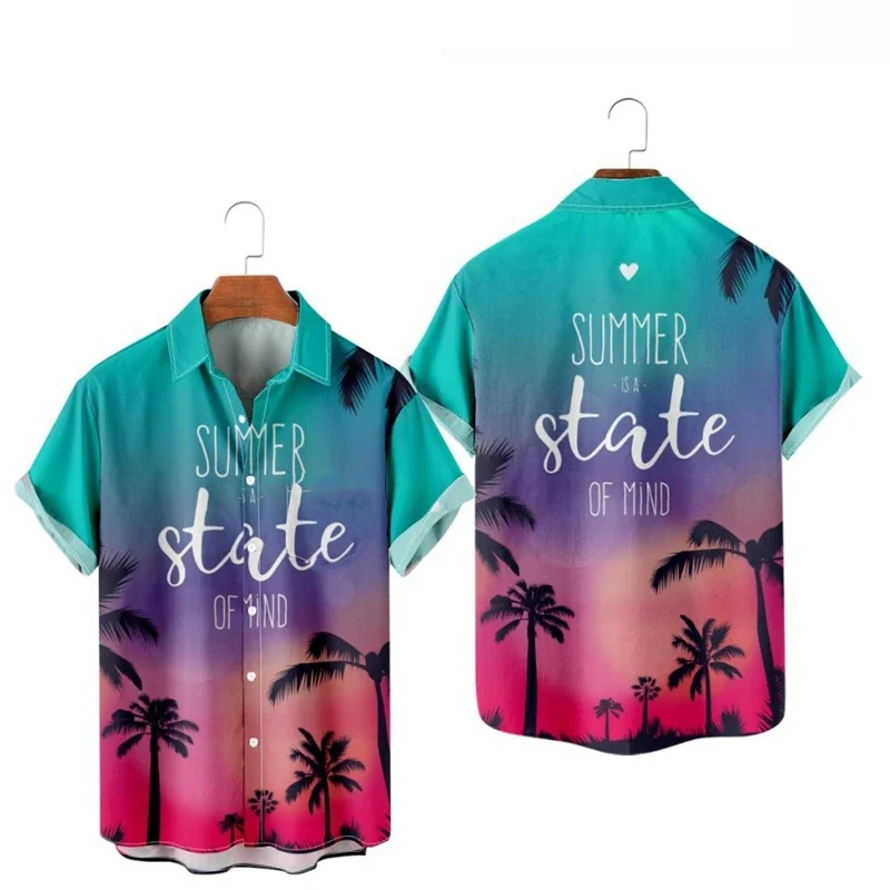 thumbnail image 1 of Camisas de cocotero 2024 para hombre, camisa hawaiana con estampado 3D para hombre, camisetas de playa de manga corta 6xl, camisetas de moda, blusa Mal Camisa, 1 of 5