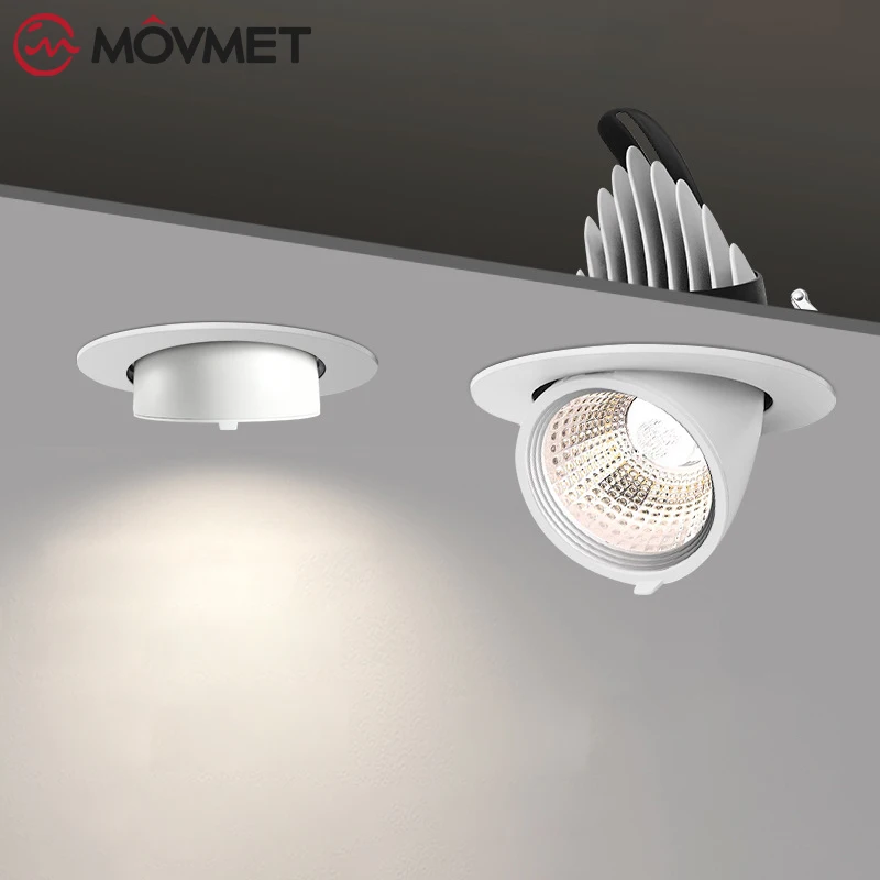 9W/16W/25W LED Spotlight Elephant Trunk Ceiling Lamp Iron Adjustable 360&deg; Indoor Living Room Bar Kitchen Downlight Embedded COB led spotlight lamp led ceiling spot light