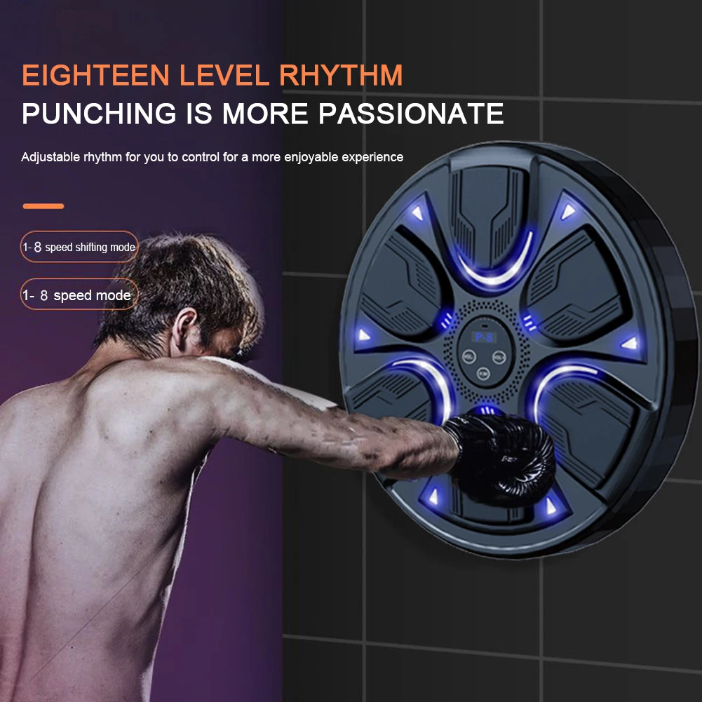 

Music Boxing Machine Boxing Training Punching Equipment BT Link Wall Mounted Boxing Machine for Home Exercise