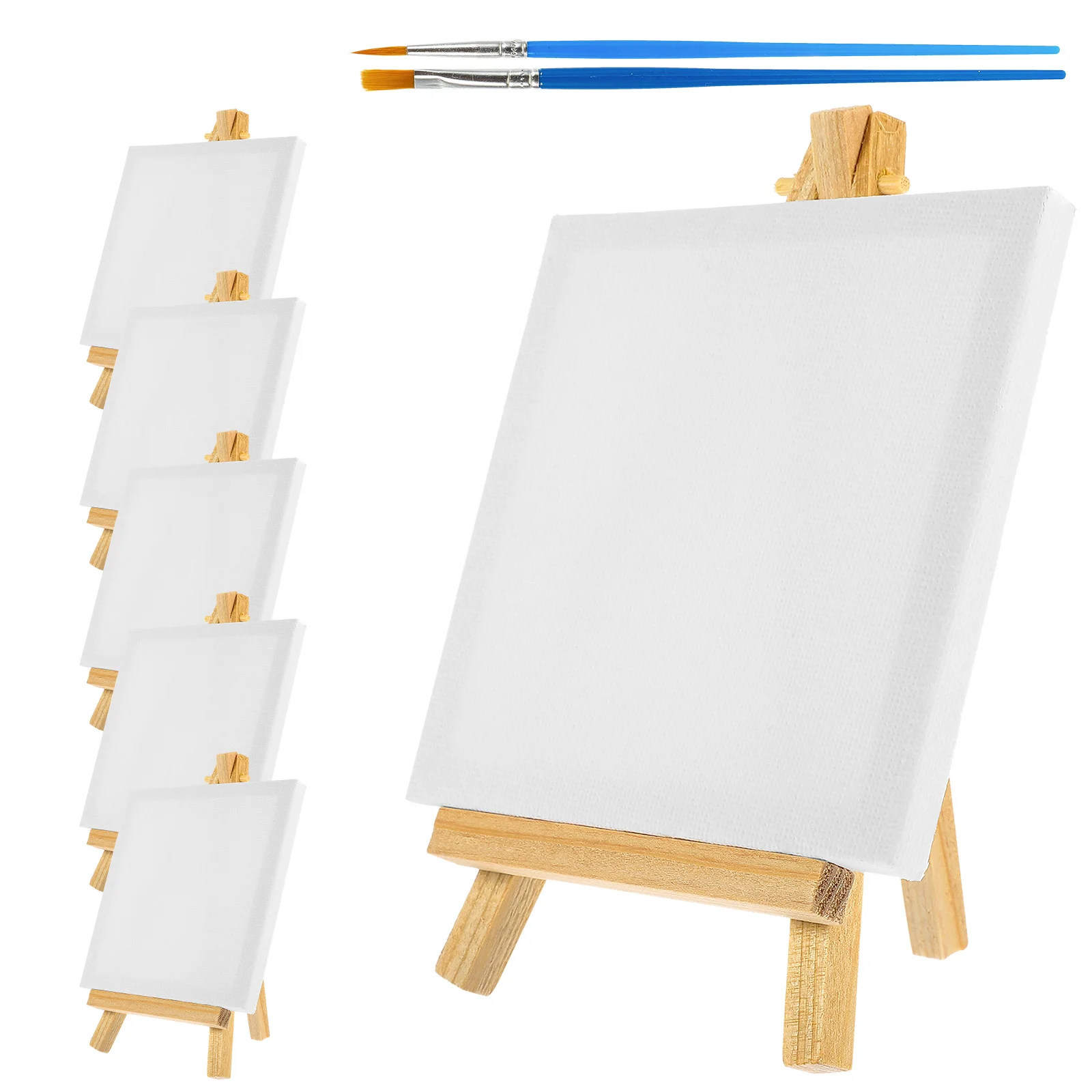 Mini Easel Canvas Painting Kit para adultos e crianças, Mini Easel Stand, Conjunto de pintura, 1 conjunto