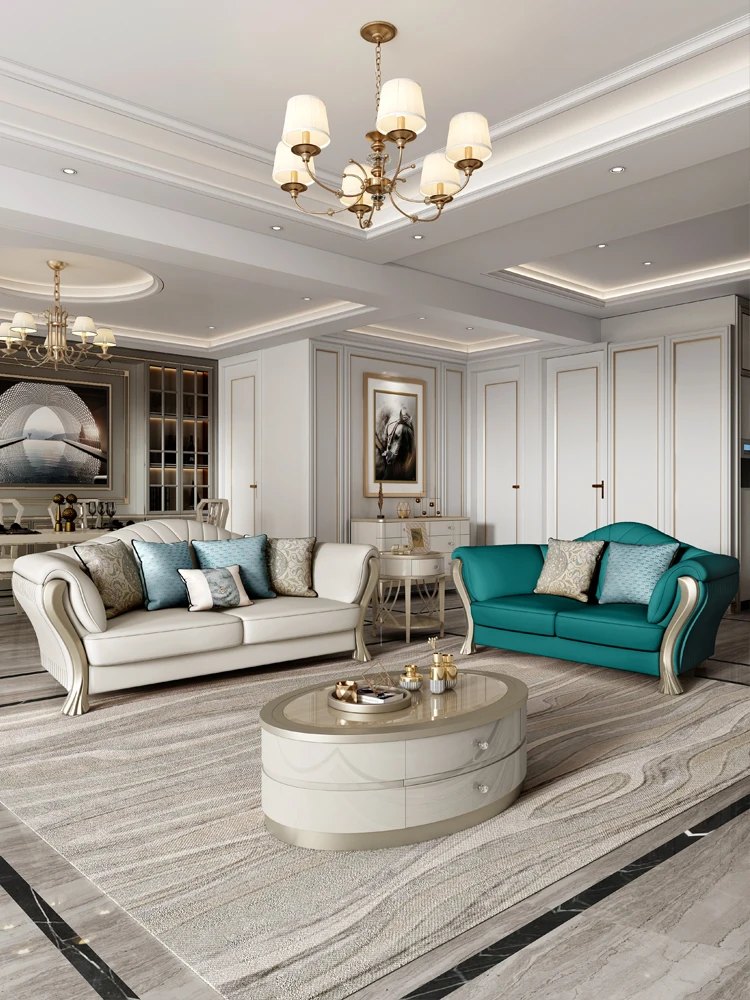 安い買付 アメリカのライト豪華な無垢材のソファの組み合わせリビングルーム豪華なフルレザーモデルの部屋イタリアスタイル 海外のファッション通販サイト Crypto Earnup Ravitejadentalcare Com