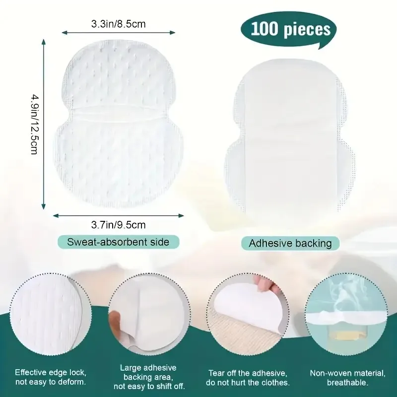Unisex Disposable Sweat Pads Summer Anti Perspiration Underarm Absorb Useful Shield 10/200pcs