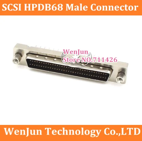 

MDD68MS-180 SCSI HPDB68 Штекерный разъем 68pin адаптер с прямой ножкой 68PIN печатная плата штепсельная вилка