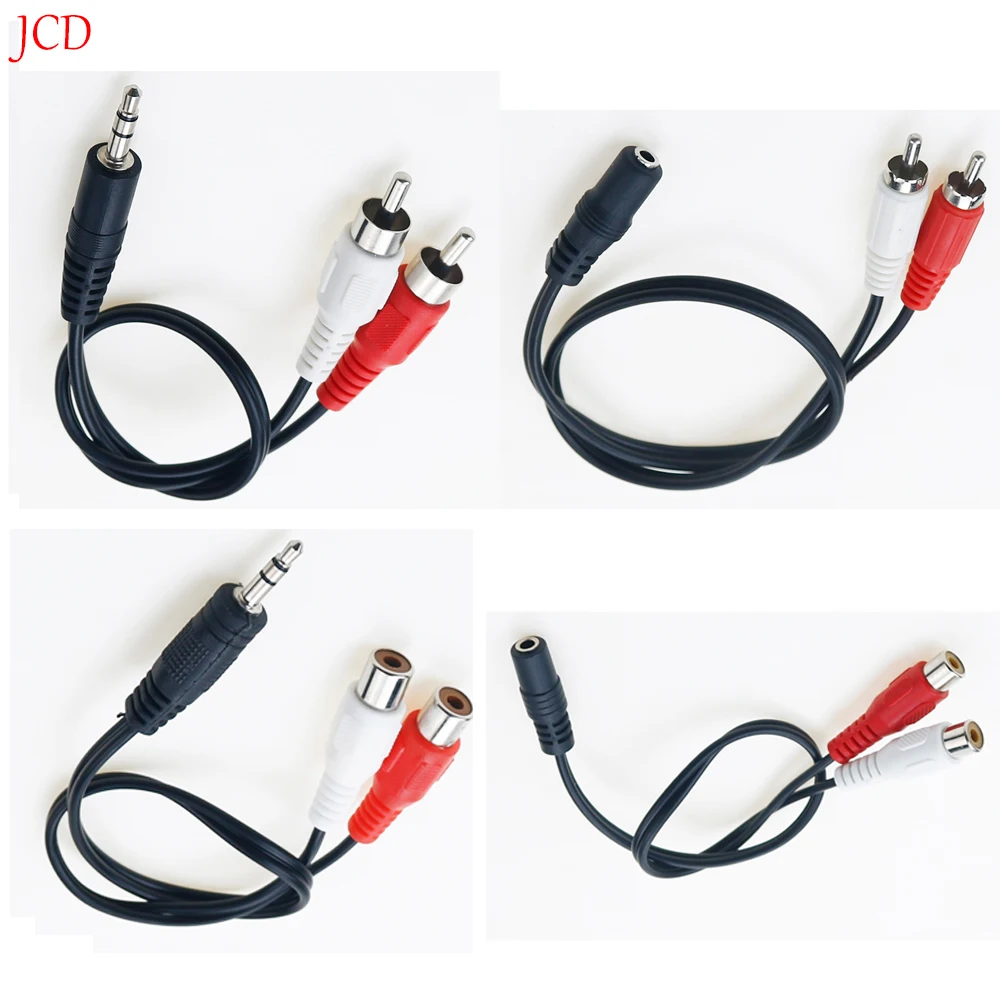 1 шт. 3,5 мм разъем штекер к 2 RCA стерео аудио кабель конвертер адаптер Шнур ТВ AV соединительная линия