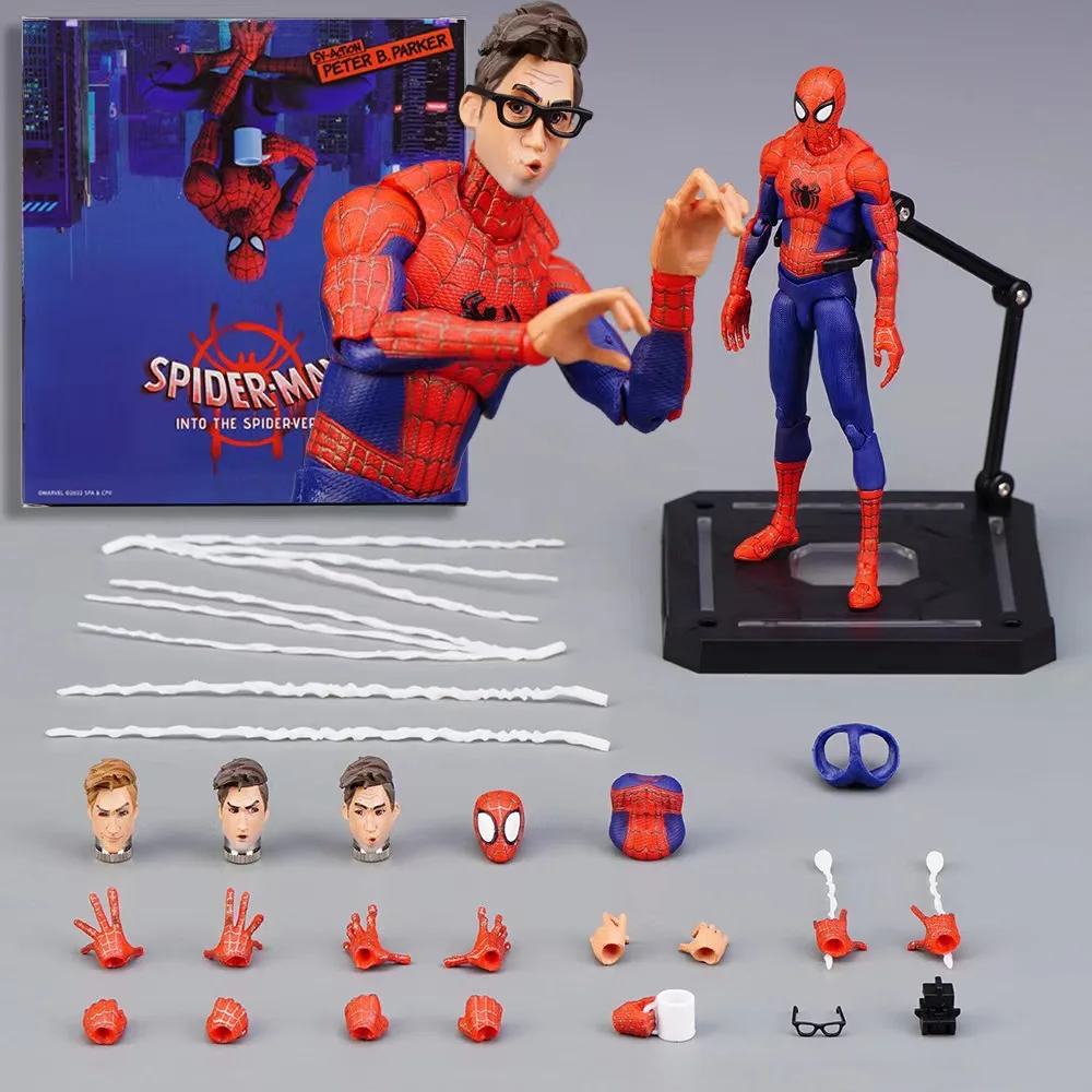 

Marvel Sv Action Spiderman Figures Sentinel Peter Parker Miles Morales Figure Anime Model Spider-man Into The Spider-verse Toys