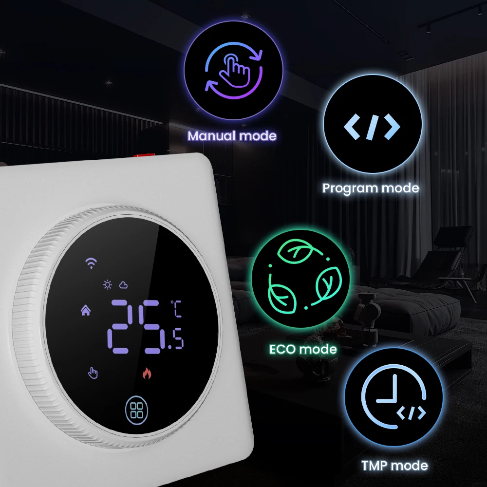 WiFi Smart Thermostat, Heating Temperature Controller ,Work for Alexa Google hom