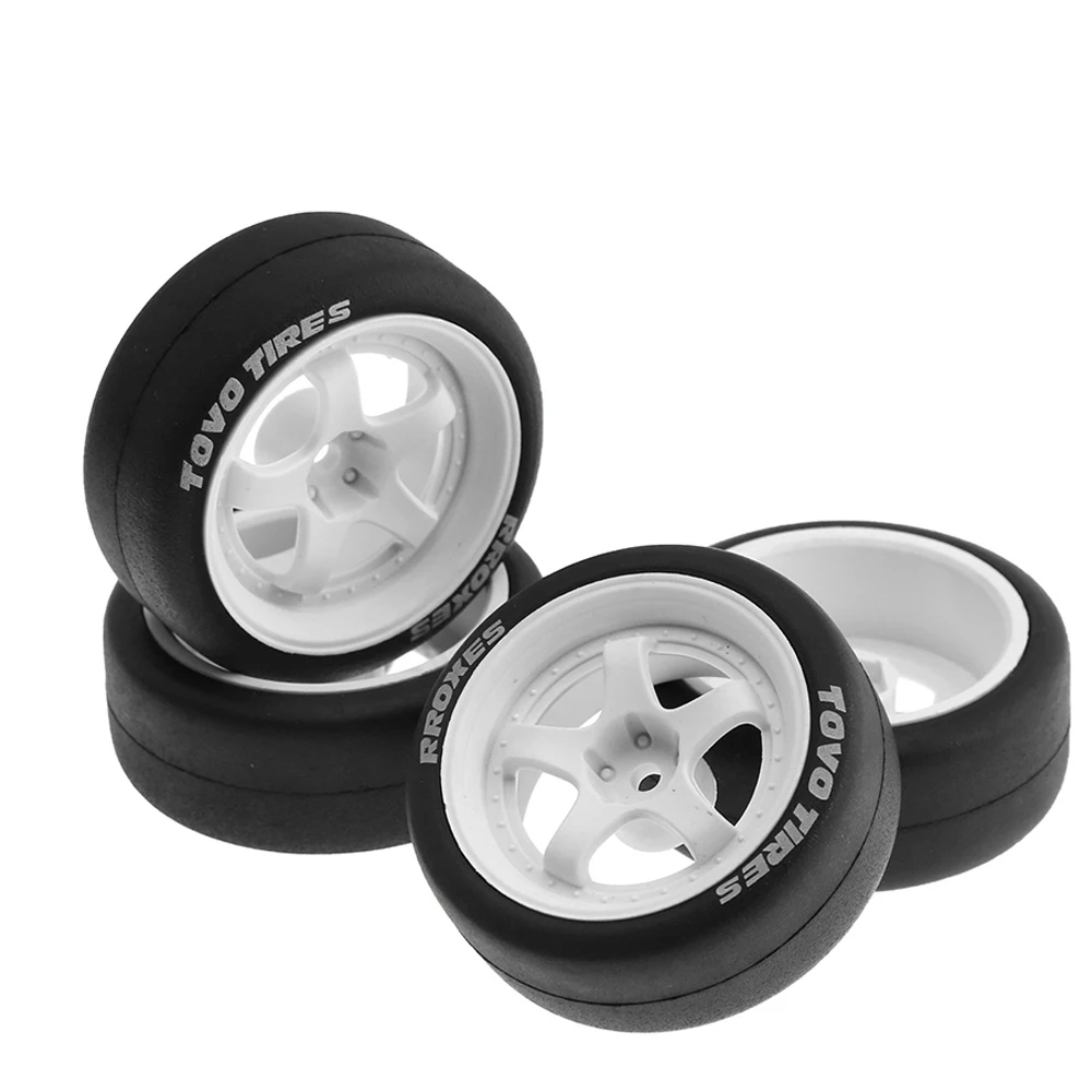 4 Cerchi E Gomme Rigide Per Drift AUSTAR, Scala 1/10, Compatibili Traxxas E HSP, Per Auto RC Drift